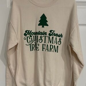 Cream Christmas Tree Farm Sweatshirt